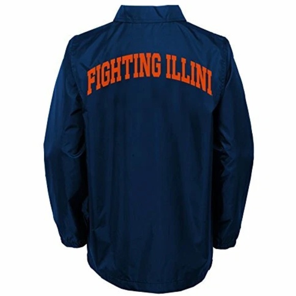 NWT [Gen2] Illinois Fighting Illini NCAA Button-Up Coaches Jacket Youth L 14/16 - Picture 3 of 10